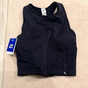 JoyLab Cropped Fit Tank‎ In Black Onyx